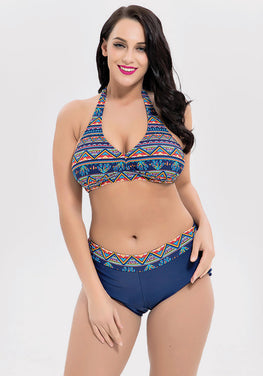 Veni Aztec Print Plus Size Bikini