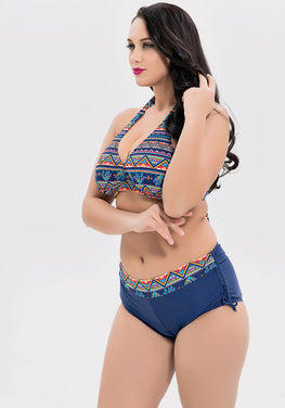 Veni Aztec Print Plus Size Bikini